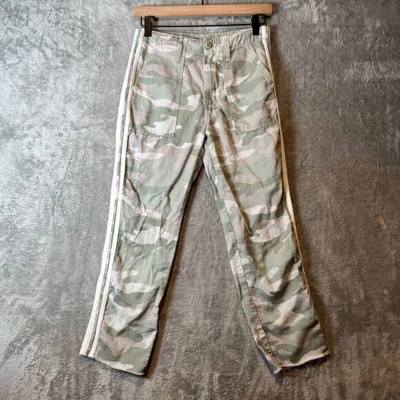 Mother The Shaker Chop Crop Fray Desert Print Green Camo Size 26 - Picture 1 of 10